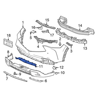 Acura OE - Front Upper Radiator Support Baffle