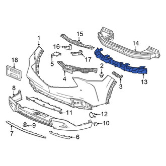 Acura OE - Front Bumper Impact Absorber