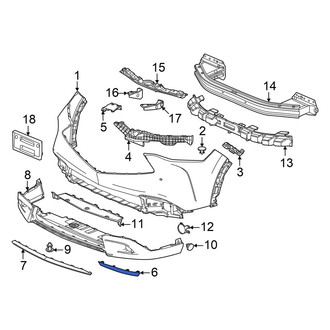 Acura OE - Front Left Lower Spoiler