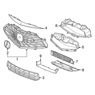 Acura OE - Front Bumper & Grille - Grille & Components