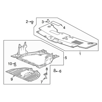 Acura OE - Radiator Support - Splash Shields