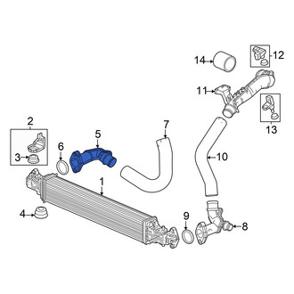 Acura OE - Right Lower Intercooler Pipe