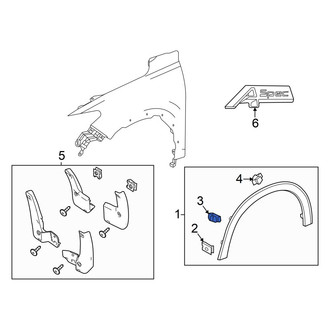 Acura OE - Rear Wheel Arch Molding Clip