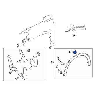 Acura OE - Wheel Arch Molding Clip