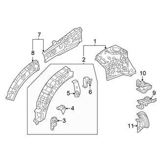 Acura OE - Fender - Structural Components & Rails (Upper Components)