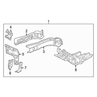 Acura OE - Front Left Frame Side Member Assembly
