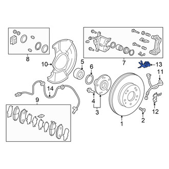 Acura OE - Front Left Inner Brake Hydraulic Line Bracket