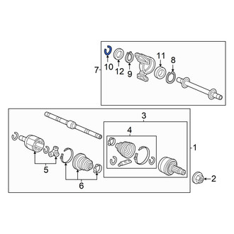 Acura OE - CV Intermediate Shaft C-Clip