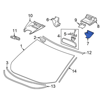 Acura OE - Front Left Interior Rear View Mirror Cover