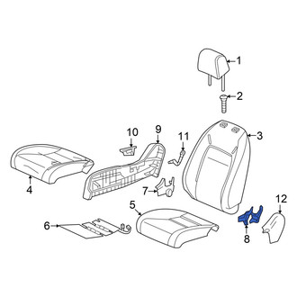 Acura OE - Front Right Inner Seat Back Recliner Adjustment Mechanism Cover