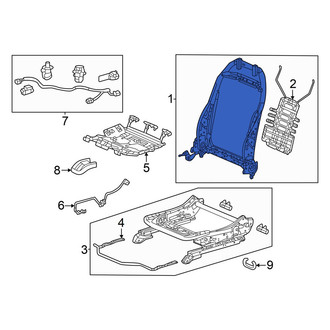 Acura OE - Front Right Seat Back Frame