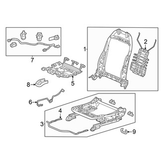Acura OE - Seats & Tracks - Passenger Seat Components (Frame & Track, W/O Power)
