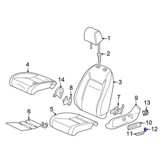 Acura OE - Front Left Rearward Power Seat Switch Knob