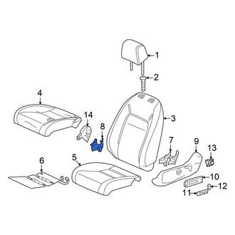 Acura OE - Front Left Inner Seat Back Recliner Adjustment Mechanism Cover