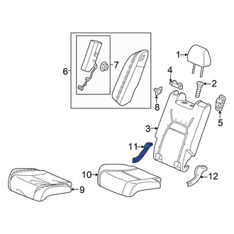 Acura OE - Rear Right Outer Seat Trim Panel