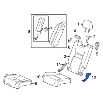 Acura OE - Rear Right Inner Seat Trim Panel