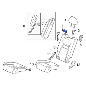 Acura OE - Rear Right Folding Seat Latch Release Handle Bezel