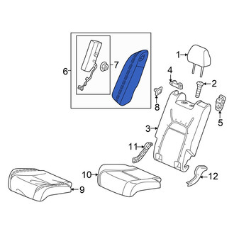 Acura OE - Rear Right Seat Back Bolster Assembly