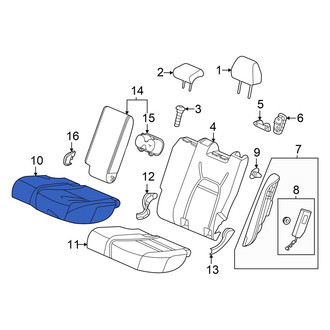 Acura OE - Rear Left Seat Cover