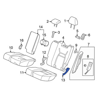 Acura OE - Rear Left Outer Seat Trim Panel