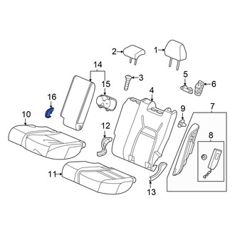 Acura OE - Left Seat Armrest Cap