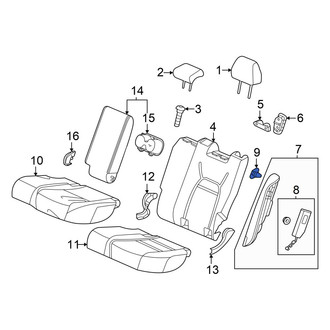 Acura OE - Rear Left Seat Air Bag Cap