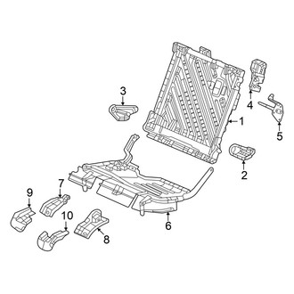 Acura OE - Seats & Tracks - Rear Seat Components (60% Side, Frame & Components)