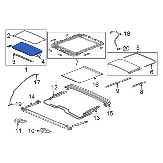 Acura OE - Front Sunroof Glass