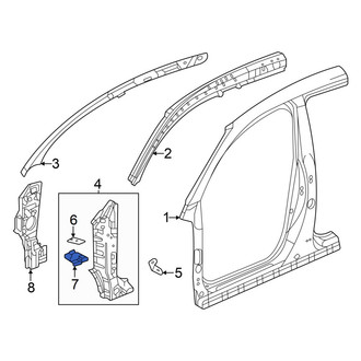 Acura OE - Left Lower Body A-Pillar Reinforcement Bracket