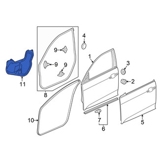 Acura OE - Rear Right Door Water Deflector