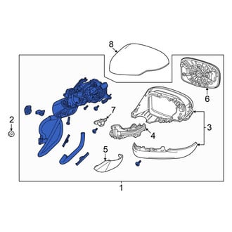 Acura OE - Front Left Door Mirror