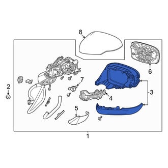 Acura OE - Front Left Door Mirror Housing