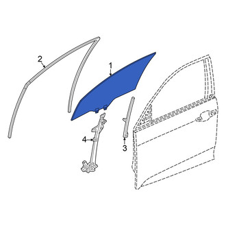 Acura OE - Front Right Door Glass