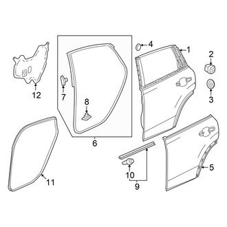 Acura OE - Rear Door - Door & Components