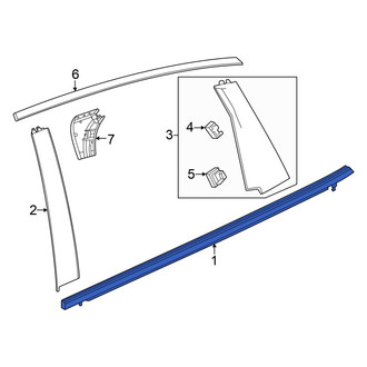 Acura OE - Rear Left Door Belt Molding