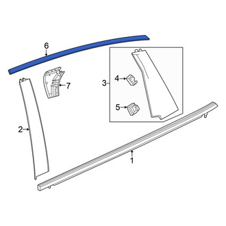 Acura OE - Rear Left Door Reveal Molding