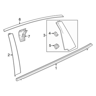 Acura OE - Rear Door - Exterior Trim