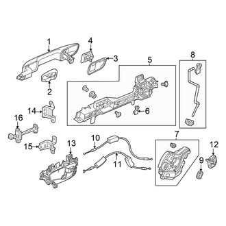 Acura OE - Rear Door - Lock & Hardware