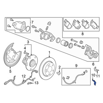 Acura OE - Rear Left Outer Brake Hydraulic Line Bracket