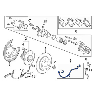 Acura OE - Front Right Brake Hydraulic Hose