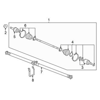 Acura OE - Rear Suspension - Axle & Differential (Axle & Drive Shaft)