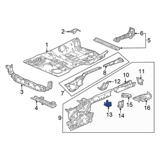 Acura OE - Left Outer Frame Side Member Bracket