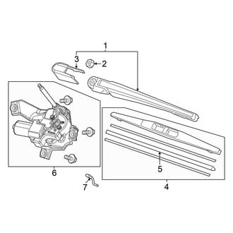 Acura OE - Lift Gate - Wiper & Washer Components