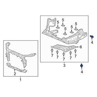 Acura OE - Radiator Support Splash Shield Clip