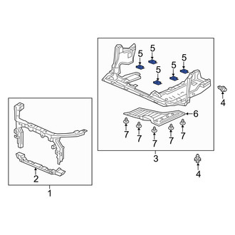 Acura OE - Radiator Support Splash Shield Clip