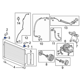 Acura OE - Upper A/C Condenser Bracket Insulator