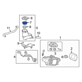 Acura OE - Brake Master Cylinder Reservoir Cap Gasket