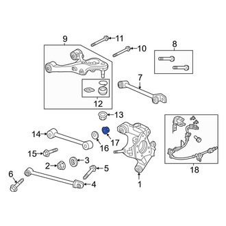 Acura OE - Front Suspension Strut Mount Nut