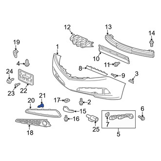 Acura OE - Front Bumper Cover Spacer Panel Screw