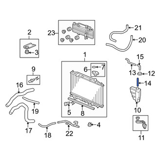 Acura OE - Engine Coolant Reservoir Hose